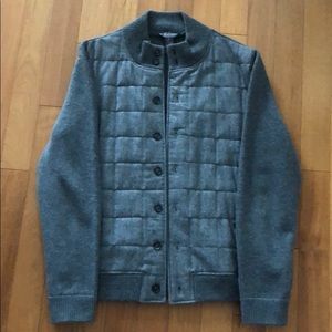 Men’s Brooks Brothers Gray Quilted Button Sweater